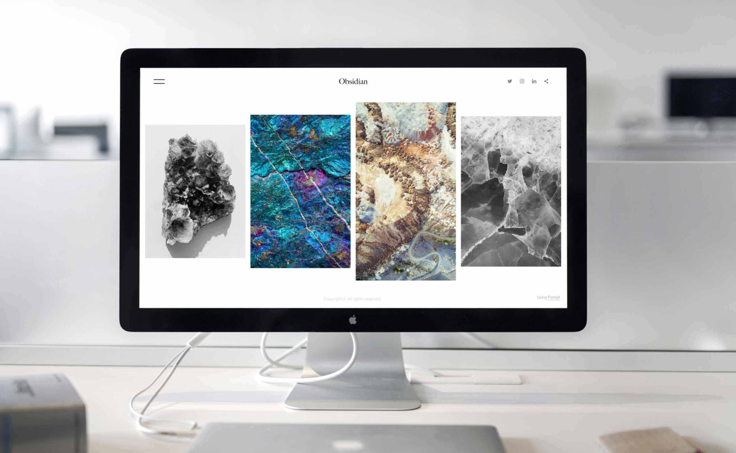 project-showcase-1 Website mockup on computer device.